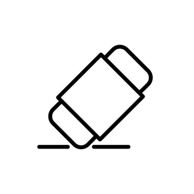 Silgi Simgesi Tasarım Vektör Şablonu İllüstrasyon Logo Ana Hattı Biçimi