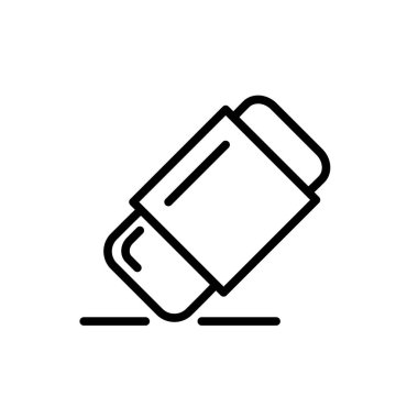 Silgi Simgesi Tasarım Vektör Şablonu İllüstrasyon Logo Ana Hattı Biçimi