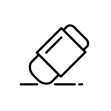 Silgi Simgesi Tasarım Vektör Şablonu İllüstrasyon Logo Ana Hattı Biçimi