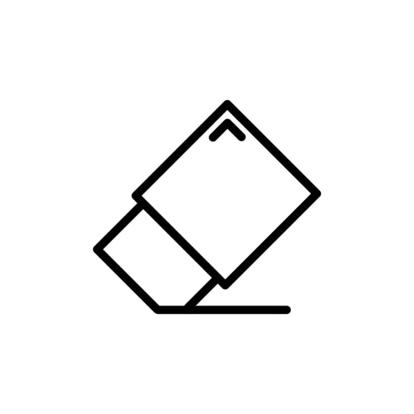 Eraser Icon Design Vector Template Illustration Logo Outline Style — Stock Vector