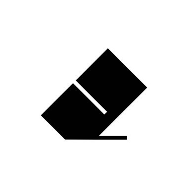 Silgi Simgesi Vektör Logo Tasarım Şablonu Kabartma Biçimi Çizimi