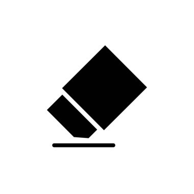 Silgi Simgesi Vektör Logo Tasarım Şablonu Kabartma Biçimi Çizimi