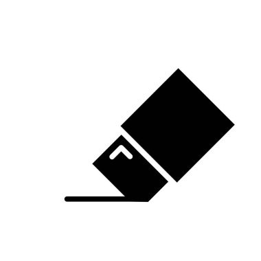 Silgi Simgesi Vektör Logo Tasarım Şablonu Kabartma Biçimi Çizimi