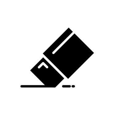 Silgi Simgesi Vektör Logo Tasarım Şablonu Kabartma Biçimi Çizimi