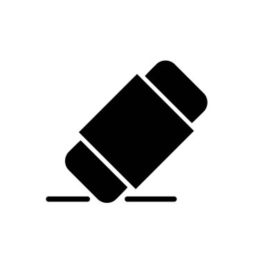 Silgi Simgesi Vektör Logo Tasarım Şablonu Kabartma Biçimi Çizimi