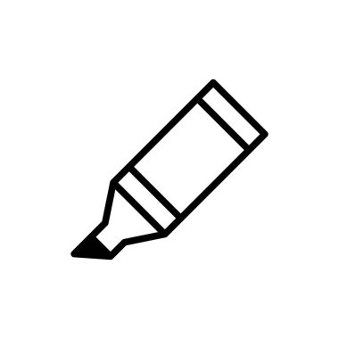 Vurgulayıcı Simge Tasarımı Logo Şablonu Çizim Düz Biçimi