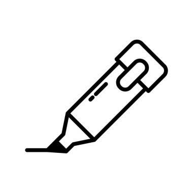 Vurgulayıcı Simge Tasarımı Logo Şablonu Çizim Düz Biçimi