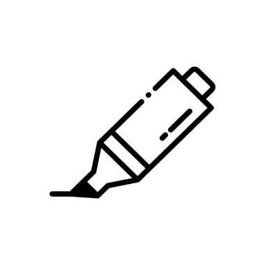 Vurgulayıcı Simge Tasarımı Logo Şablonu Çizim Düz Biçimi