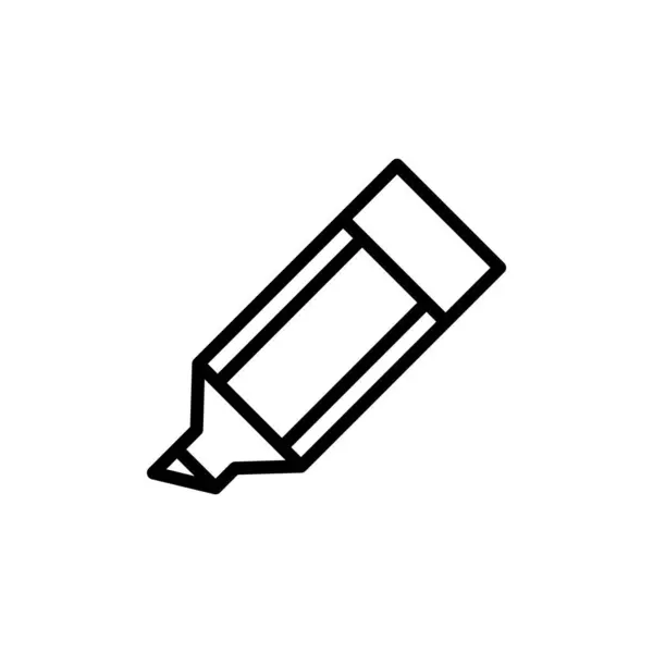 Highlighter Ikon Design Logotyp Vektor Mall Illustration Platt Stil — Stock vektor