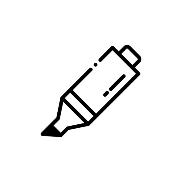 Vurgulayıcı Simge Tasarımı Logo Şablonu Çizim Düz Biçimi — Stok Vektör