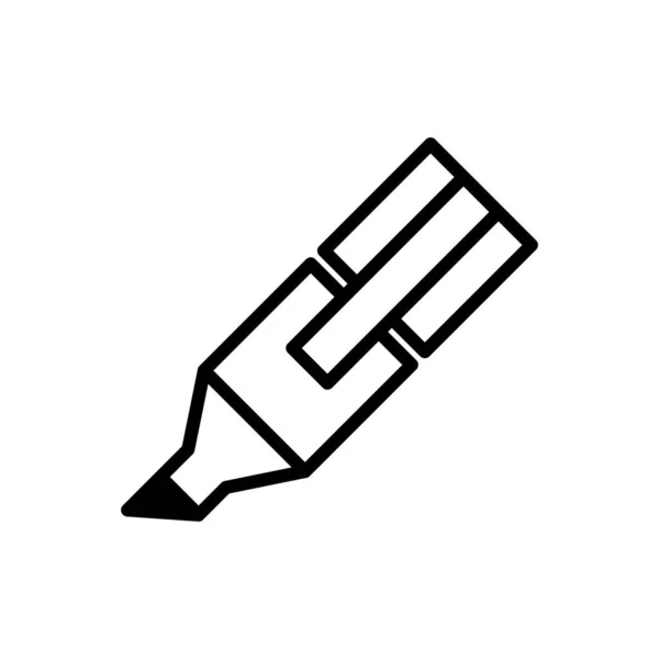 Vurgulayıcı Simge Tasarımı Logo Şablonu Çizim Düz Biçimi — Stok Vektör