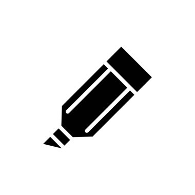 Vurgulayıcı Simge Logo Tasarım Vektör Şablonu İllüstrasyon Düz Kabartma Biçimi