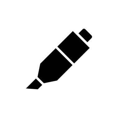 Vurgulayıcı Simge Logo Tasarım Vektör Şablonu İllüstrasyon Düz Kabartma Biçimi