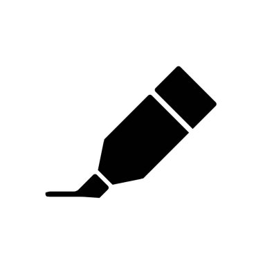 Vurgulayıcı Simge Logo Tasarım Vektör Şablonu İllüstrasyon Düz Kabartma Biçimi