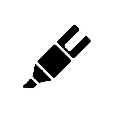 Vurgulayıcı Simge Logo Tasarım Vektör Şablonu İllüstrasyon Düz Kabartma Biçimi