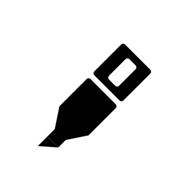 Vurgulayıcı Simge Logo Tasarım Vektör Şablonu İllüstrasyon Düz Kabartma Biçimi