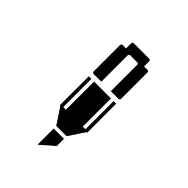 Vurgulayıcı Simge Logo Tasarım Vektör Şablonu İllüstrasyon Düz Kabartma Biçimi