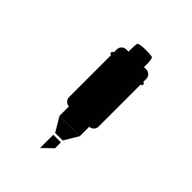 Vurgulayıcı Simge Logo Tasarım Vektör Şablonu İllüstrasyon Düz Kabartma Biçimi