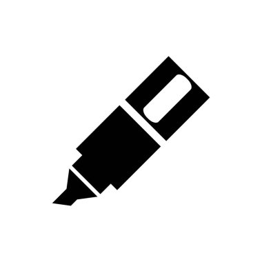 Vurgulayıcı Simge Logo Tasarım Vektör Şablonu İllüstrasyon Düz Kabartma Biçimi