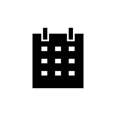 Takvim Simgesi Logo Tasarım Vektör Şablonu ve Çizim Kabartma Biçimi