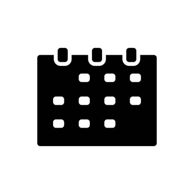 Takvim Simgesi Logo Tasarım Vektör Şablonu ve Çizim Kabartma Biçimi