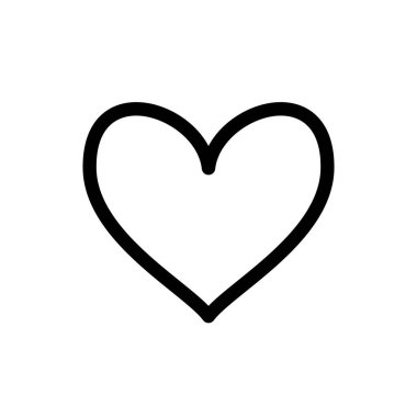 Aşk Kalbi Simgesi Sembol Vektör Logo Tasarım Şablonu ve İllüstrasyonu