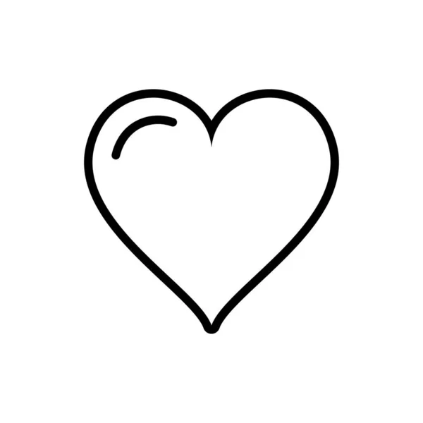 Amor Coração Ícone Símbolo Vetor Logotipo Design Modelo Ilustração — Vetor de Stock