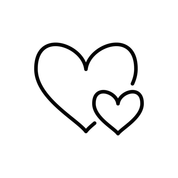 Corazón Amor Icono Símbolo Vector Logotipo Diseño Plantilla Ilustración — Vector de stock