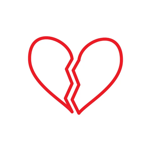 Love Heart Icon Symbol Vector Logo Design Template Illustration — Stock Vector