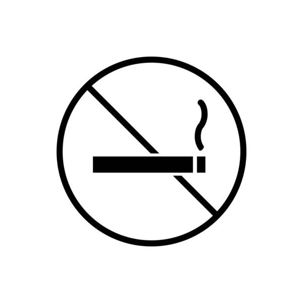 Fumar Não Fumar Ícone Design Vector Logotipo Modelo Ilustração — Vetor de Stock