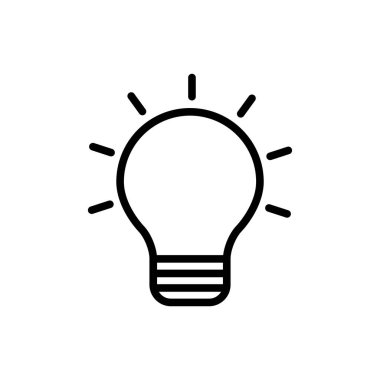 Ampul Simgesi Tasarımı Logo Vektör Şablonu ve Çizim İşareti ve Sembol