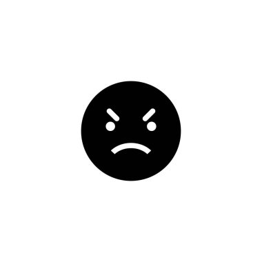 Bozuk Yüz Duygusal Tasarım Logo Vektör Şablonu ve Çizim İşareti Sembolü