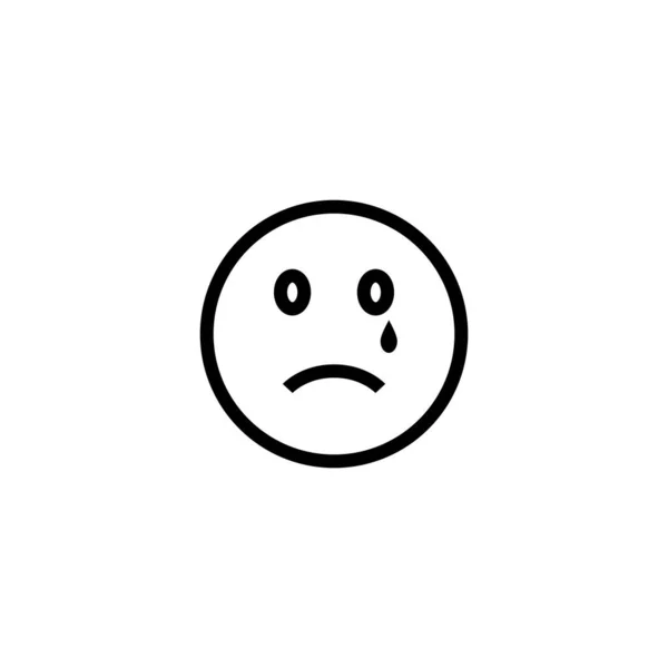 Bad Face Emoticon Design Logo Vector Template Illustration Sign Symbol — Stock Vector
