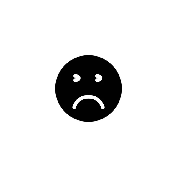 Bad Face Emoticon Design Logo Vector Template Illustration Sign Symbol — Stock Vector
