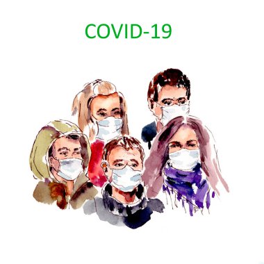 suluboya resimleme, dünya karantinası - COVID 19 koronavirüs enfeksiyonu