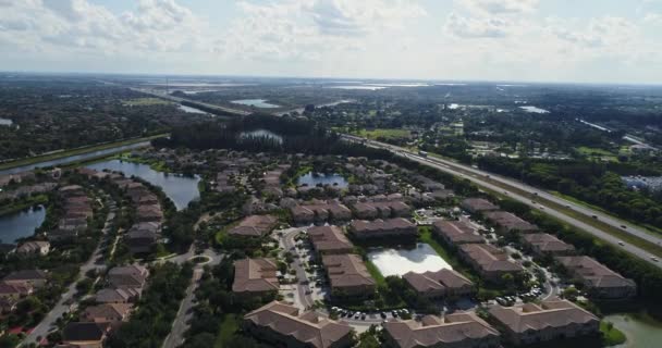 Day Aerial Drone Florida Usa Drönare Antenn Ovanifrån Miami Stad Royaltyfri Stockvideo