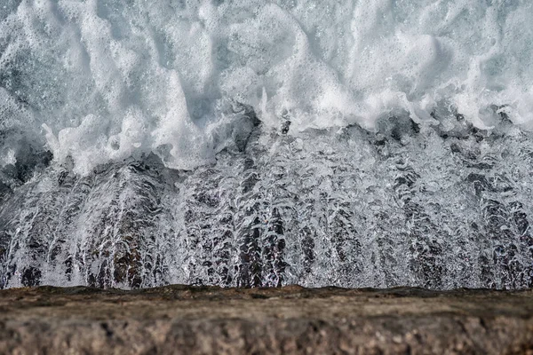 Abstract Water Flow White Foam Top View — Stock Photo, Image