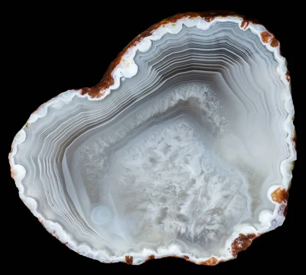 Slise Agate Geode Kvarc Központi Része Fekete Oroszország Kemerovo Régió — Stock Fotó