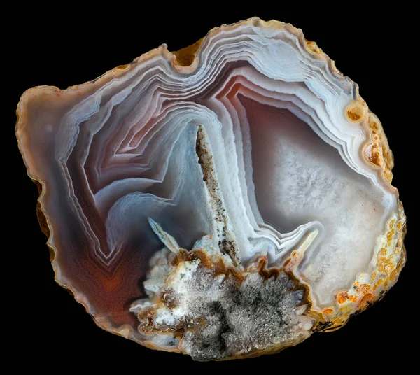 Slice Agate Geode Russia Kemerovo Region — Stock Photo, Image