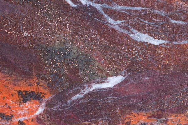 Nahaufnahme Detaillierte Textur Aus Braun Orange Geflecktem Jaspis Mit Weißen — Stockfoto