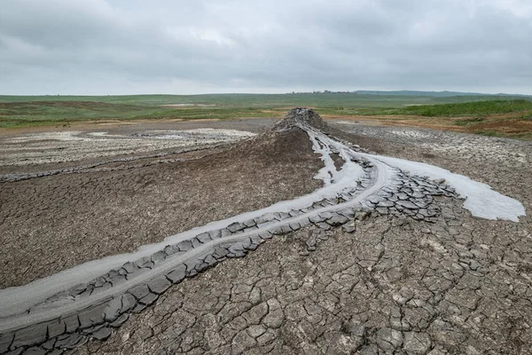 Moddervulkaan Met Modderstromen Het Schiereiland Kerch Van Krim — Stockfoto