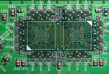smd dirençli bir bilgisayar devre kartının soyut dokusu 