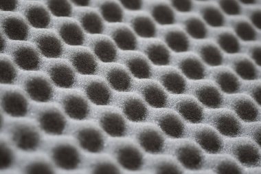 Çapraz seçici odaklı gri ses geçirmez akustik köpüğün soyut dokusu