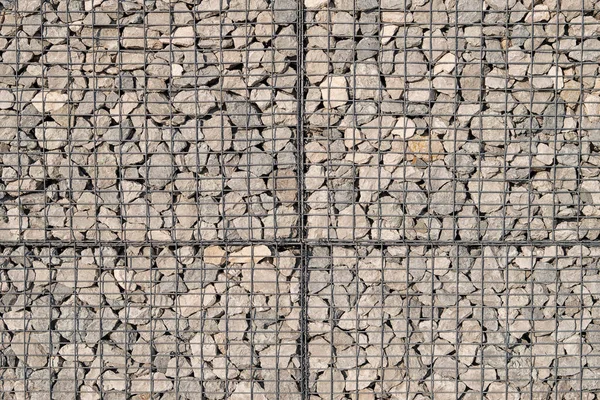 Abstract Texture Light Grey Limestone Gabion — Stock Photo, Image