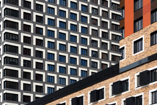 Abstracte Geometrische Textuur Van Moderne Residentiële Hoogbouw — Stockfoto