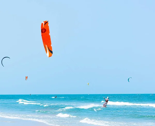 Kitesurfen Thailand Stad Hua Hin Een Zonnige Dag — Stockfoto
