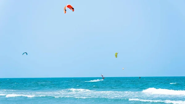 Kitesurfen Thailand Stad Hua Hin Een Zonnige Dag — Stockfoto