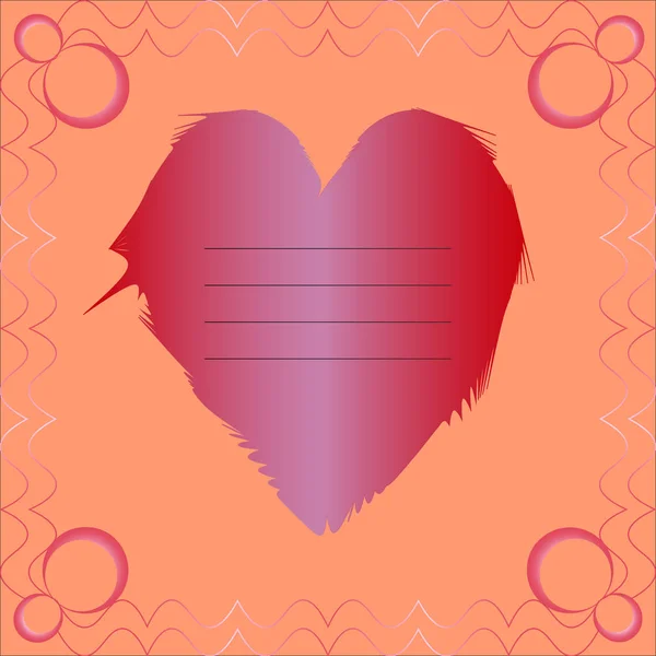Abstract background with hearts, a place for an inscription, vector — Stock Vector