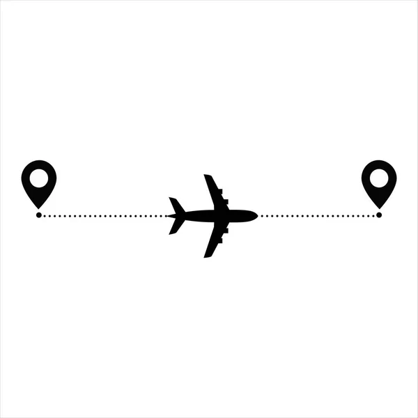 飞行线路径矢量图标 — 图库矢量图片
