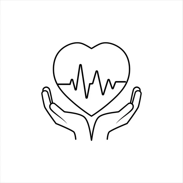 Concept Treatment Heart Silhouette — Stock Vector